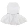 White Lace Dog Wedding Dress with Matching Leash